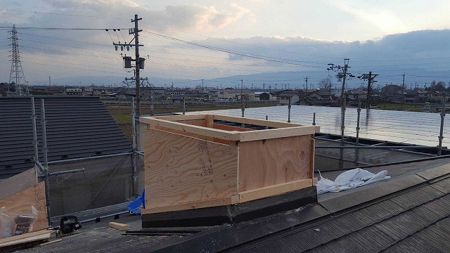 換気棟の下地
